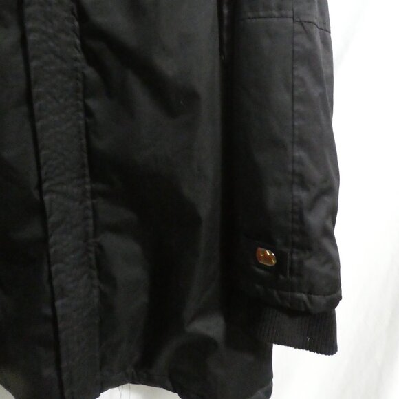 OPPENHEIMER Premium Outerwear | large | Hooded Black Coat | Ribbed Cuffs - Picture 8 of 16